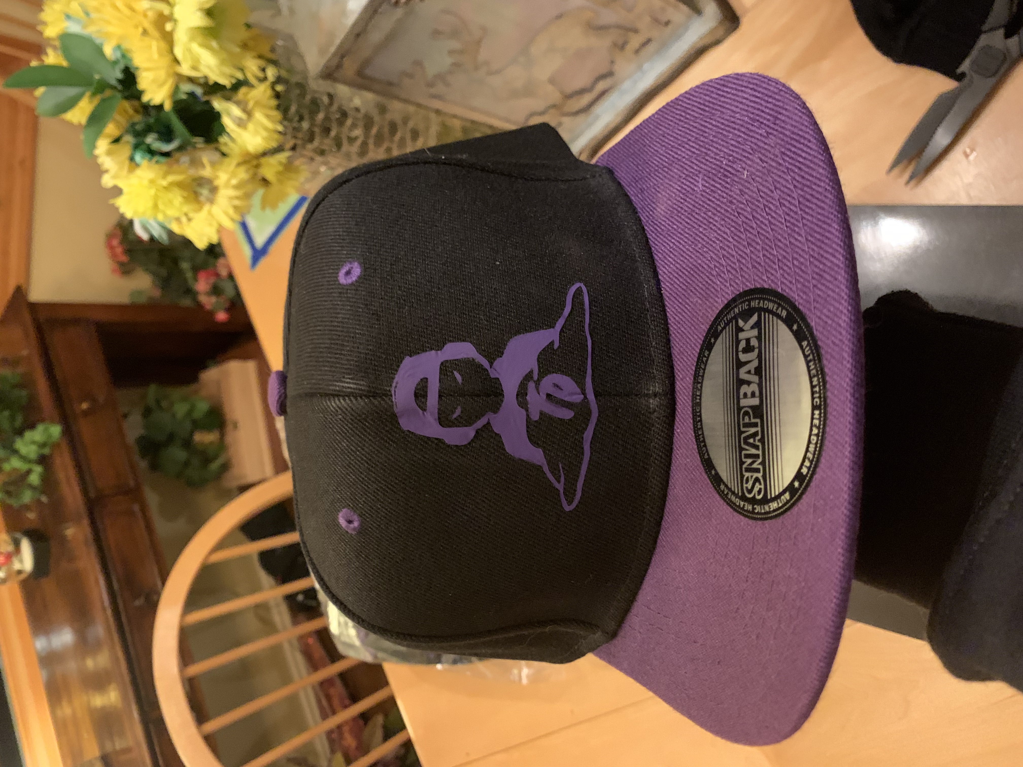 purple snapback